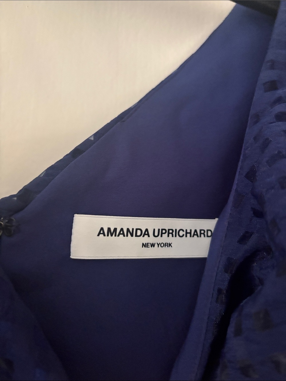 Amanda Uprichard Navy One-Shoulder Ruffle Dress - Picture 3 of 4